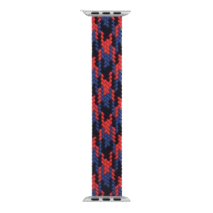 HYPHEN Watch Strap - Apple - Braided Watch Band Black + Red 42-44 MM Medium (HWS-ABMBRM1384)