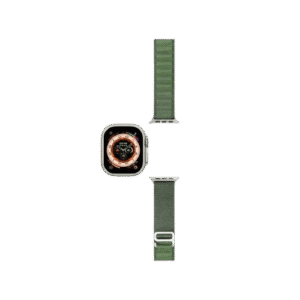 HYPHEN Watch Strap - Apple Ultra 49mm - Nylon Loop Medium - Green (HWS-AUMGN496494)