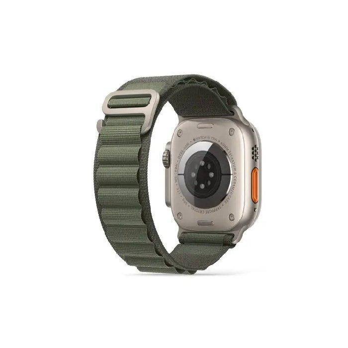 HYPHEN Watch Strap - Apple Ultra 49mm - Nylon Loop Medium - Green (HWS-AUMGN496494) - Gtel hyphen watch strap apple ultra 49mm nylon loop medium green hws aumgn496494 4.jpeg