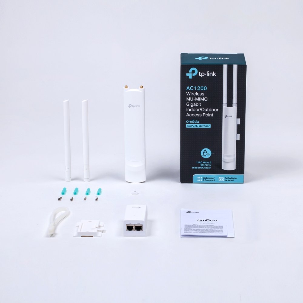 Point d'accès WiFi Mesh TP-Link AC1200 MU-MIMO Gigabit Extérieur (IP65) (EAP225-OUTDOOR) - Gtel point dacces wifi mesh tp link ac1200 mu mimo gigabit exterieur ip65 eap225 outdoor 1.jpg