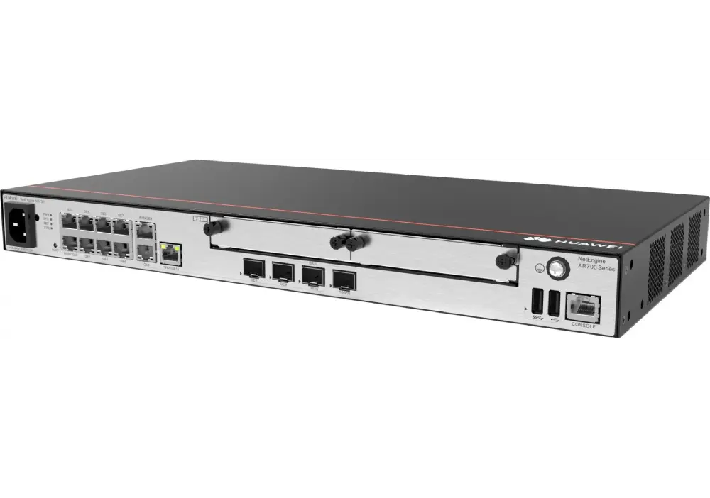 routeur professionnel huawei netengine ar730 2 ports wan ge combines 1 port wan sfp 10 ge 9 ports lan ge 2 ports usb et 2 emplacements sic 02354gbm 001 (1)