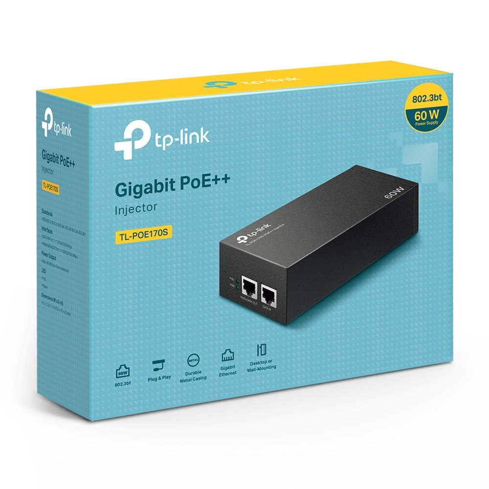 Tp-link Injecteur PoE++ (TL-POE170S) - Gtel tp link injecteur poe tl poe170s 2.jpg